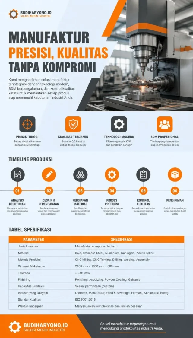 contoh website perusahaan manufaktur desain layout modern fullpage